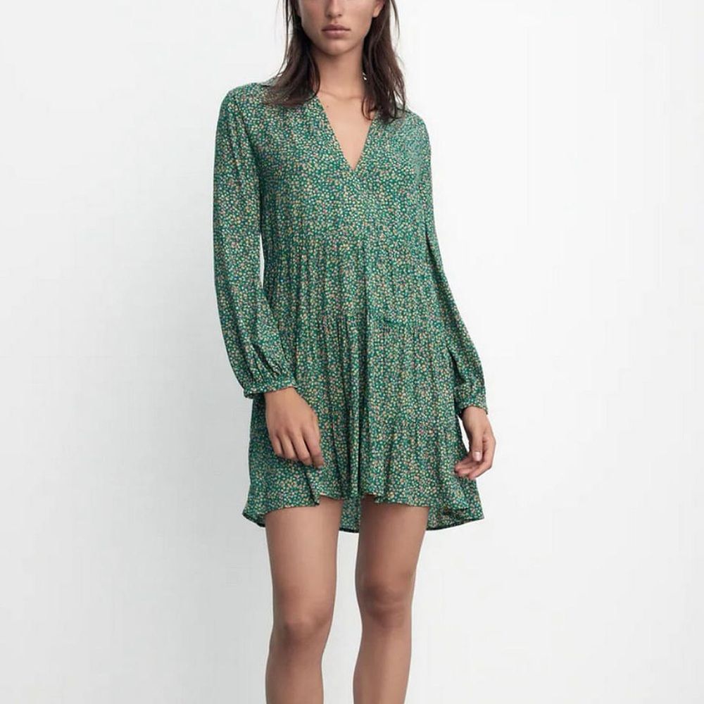 ZARA short floral print dress
